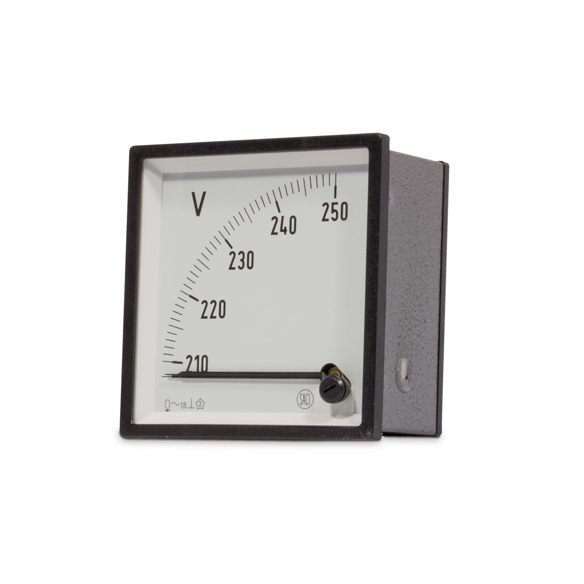 Voltímetro DC SACI CC3V 96 × 96 mm